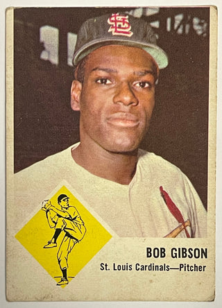 1963 Fleer Bob Gibson St Louis Cardinals Baseball Card #61