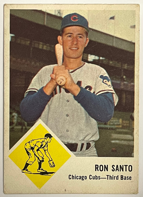 1963 Fleer Ron Santo Chicago Cubs Baseball Card #32