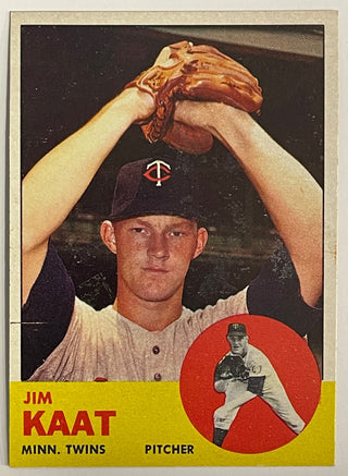 Jim Kaat 1963 Topps Baseball Card #165 Minnesota Twins