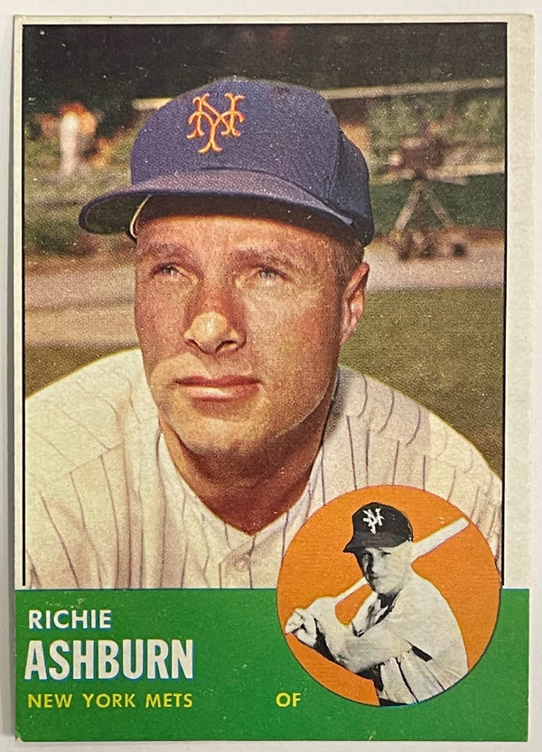 Richie Ashburn 1963 Topps Baseball Card #135 New York Mets