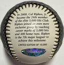 Cal Ripken Jr Autographed 3000 Hit Commemorative Photo Baseball (Ironclad)