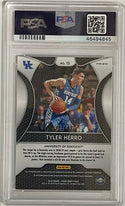 Tyler Herro Autographed 2019-20 Panini Green/Yellow Prizm Rookie Card #79 (PSA)