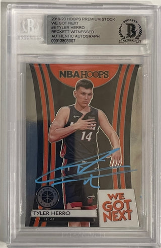 Tyler Herro Autographed 2019-20 Panini Hoops Premium Stock Rookie Card #8 (Beckett)