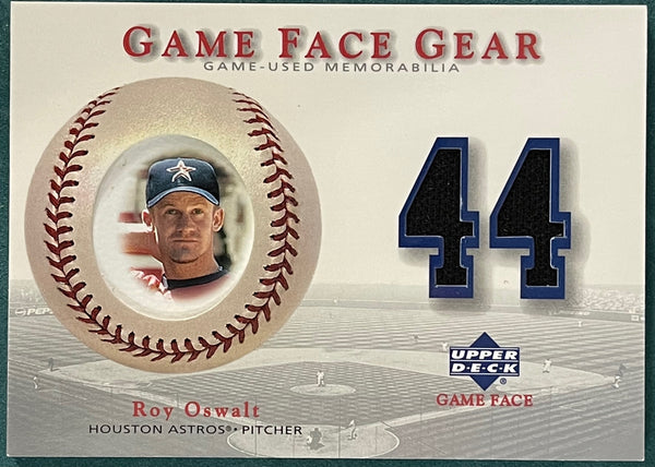 Roy Oswalt 2003 Upper Deck Game Face Gear Game Used Jersey Card