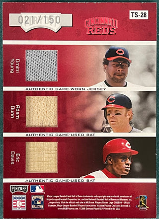 Tony Perez Dave Concepcion George Foster 2005 Absolute Memorabilia Card