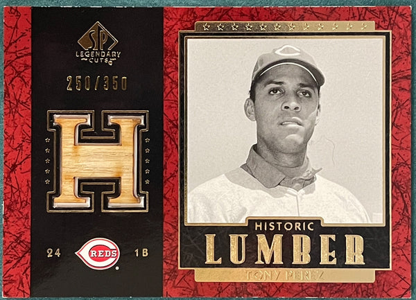 Tony Perez 2003 Upper Deck Legendary Cuts Game Used Bat Card #250/350