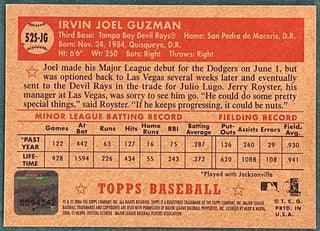 Joel Guzman 2006 Topps '52 Autographed Card