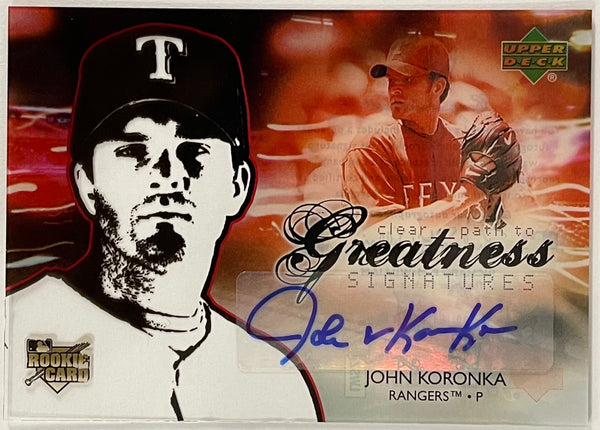 John Koronka 2006 Upper Deck Future Stars Autographed Card