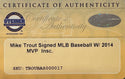 Mike Trout "2014 AL MVP" Autographed Baseball (Steiner)