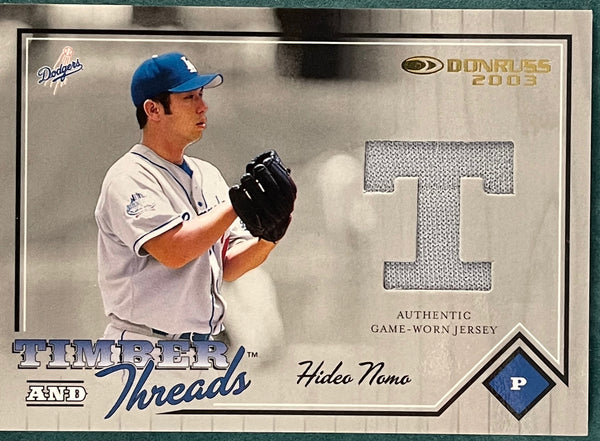 Hideo Nomo 2003 Donruss Timber and Threads Card #22/300