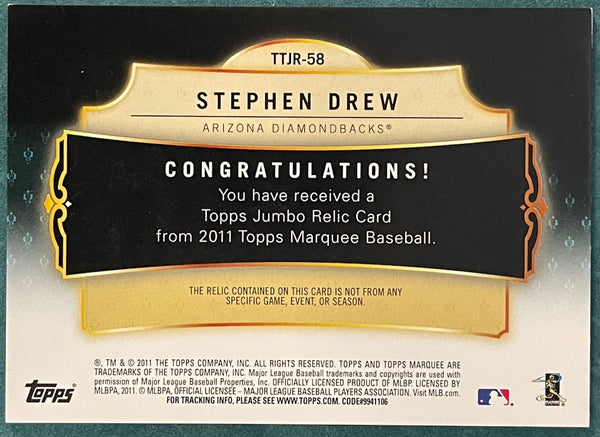 Stephen Drew 2011 Topps Marquee Titanic Threads Card #7/99