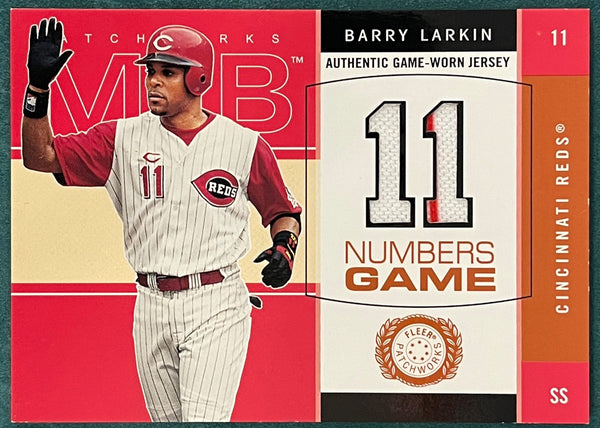 Barry Larkin 2003 Fleer Patchworks Game Worn Jersey Card