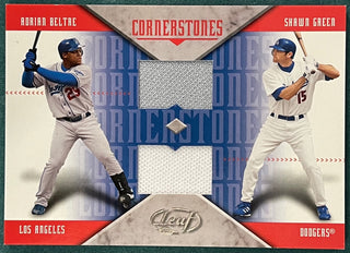 Adrian Beltre Shawn Green 2004 Leaf Game Worn Jersey Card 216/250