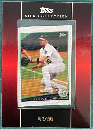 Jason Giambi 2009 Topps Silk Collection Card 01/50