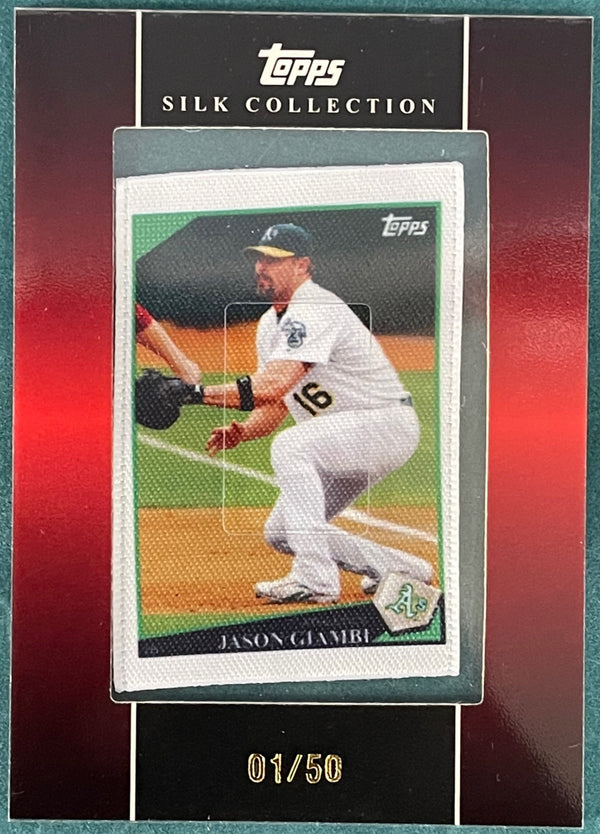 Jason Giambi 2009 Topps Silk Collection Card 01/50