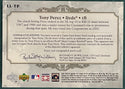 Tony Perez 2005 Autographed SP Legendary Cuts Card #15/25