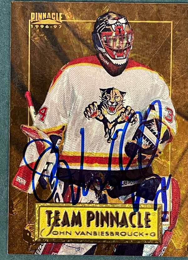 John Vanbiesbrouck Autographed 1996-97 Pinnacle Card