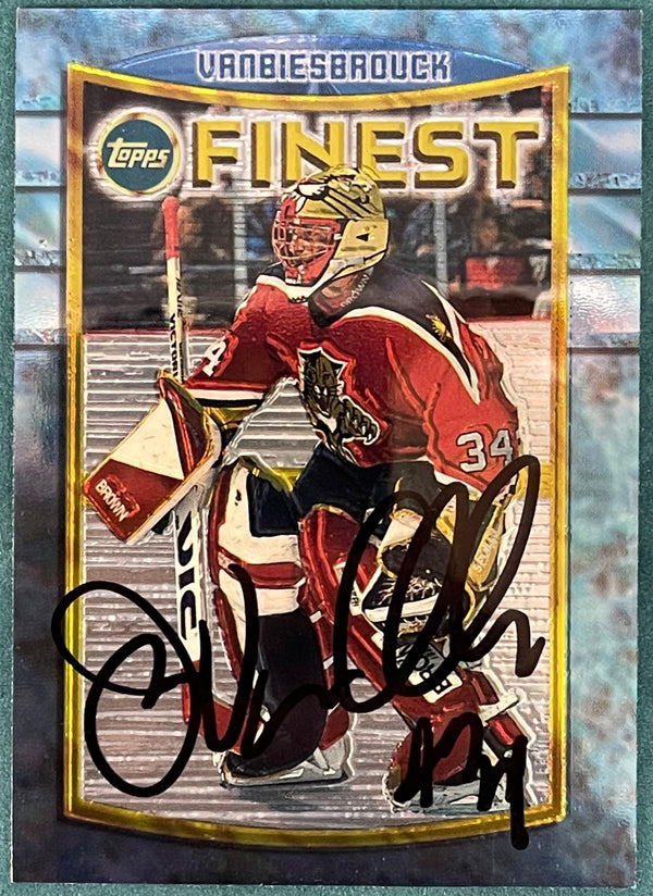 John Vanbiesbrouck Autographed 1995-96 Topps Finest Card