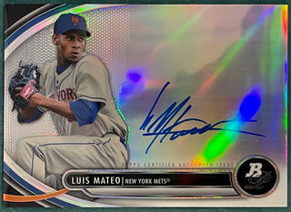 Luis Mateo Autographed 2013 Bowman Platinum Card