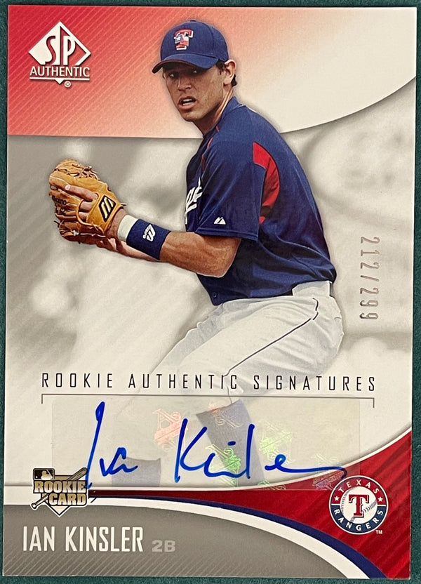 Ian Kinsler Autographed 2006 Upper Deck SP Authentic Rookie Card #212/299