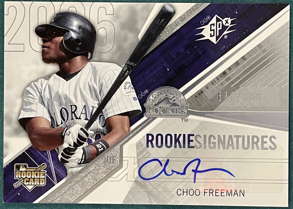 Choo Freeman Autographed 2006 Upper Deck SPx Rookie Card #686/999