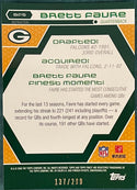 Brett Favre 2006 Topps Finest Card #137/299