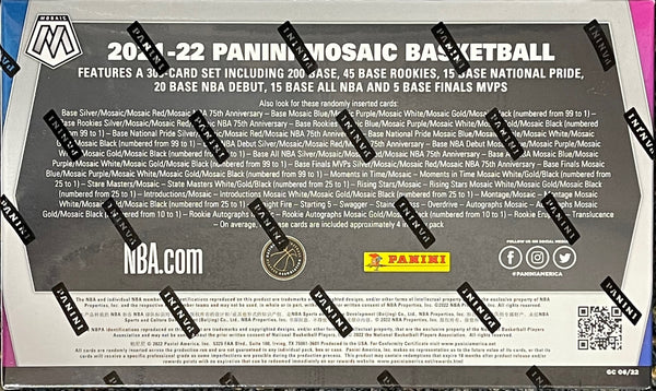 2021-22 Panini Mosaic Basketball Hobby Box