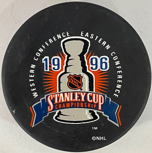 Dave Lowry Autographed 1996 Stanley Cup Puck