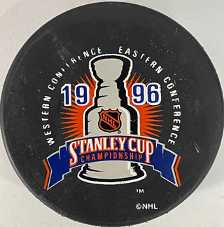 Rhett Warrener Autographed 1996 Stanley Cup Puck