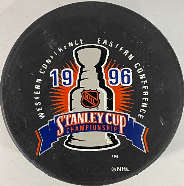 Rhett Warrener Autographed 1996 Stanley Cup Puck