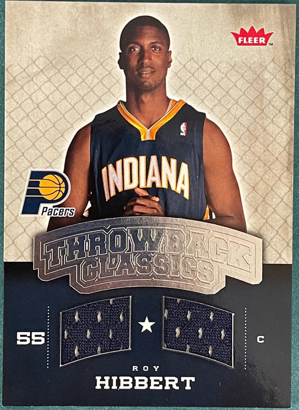 Roy Hibbert 2008-09 Fleer Basketball Jersey Card