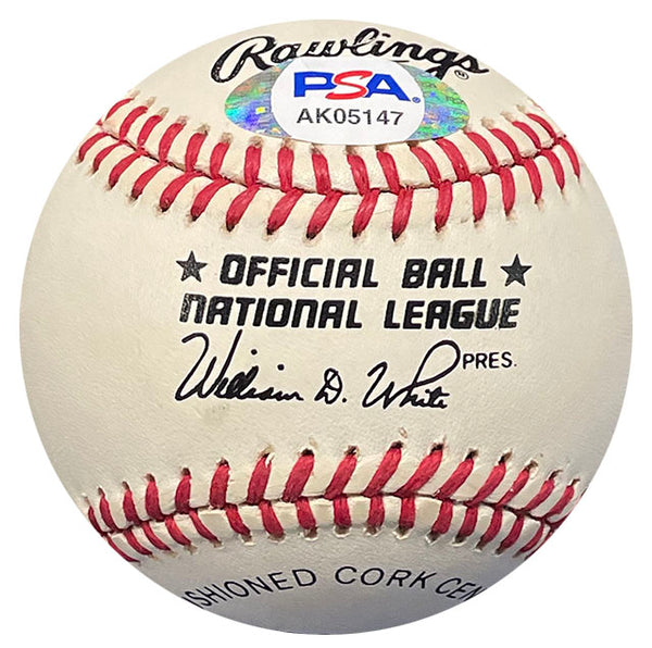 Hank Aaron Autographed Baseball (PSA Auto Grade 9)