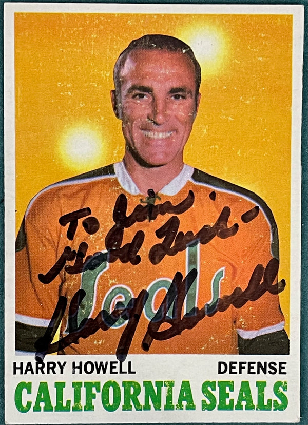 Harry Howell Autographed 1970-71 Topps Card