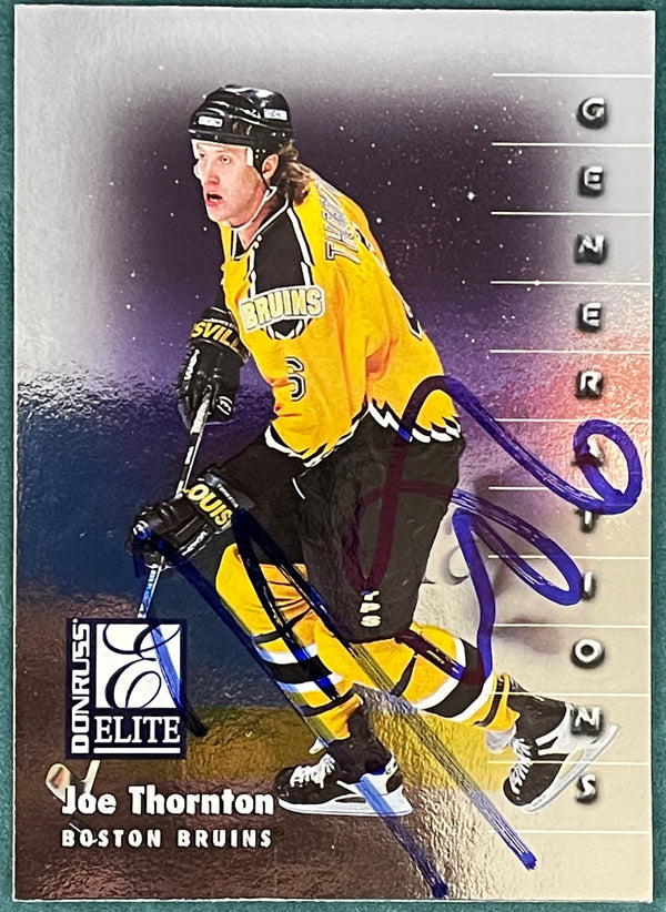 Joe Thornton Autographed 1998-99 Donruss Elite Card