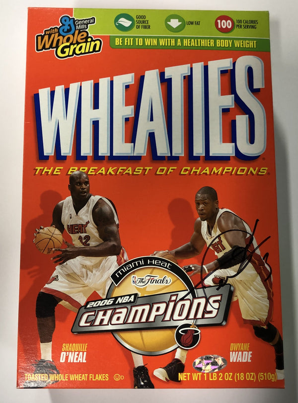 Dwyane Wade Autographed The Breakfast Of Champions Cereal Box (Beckett)