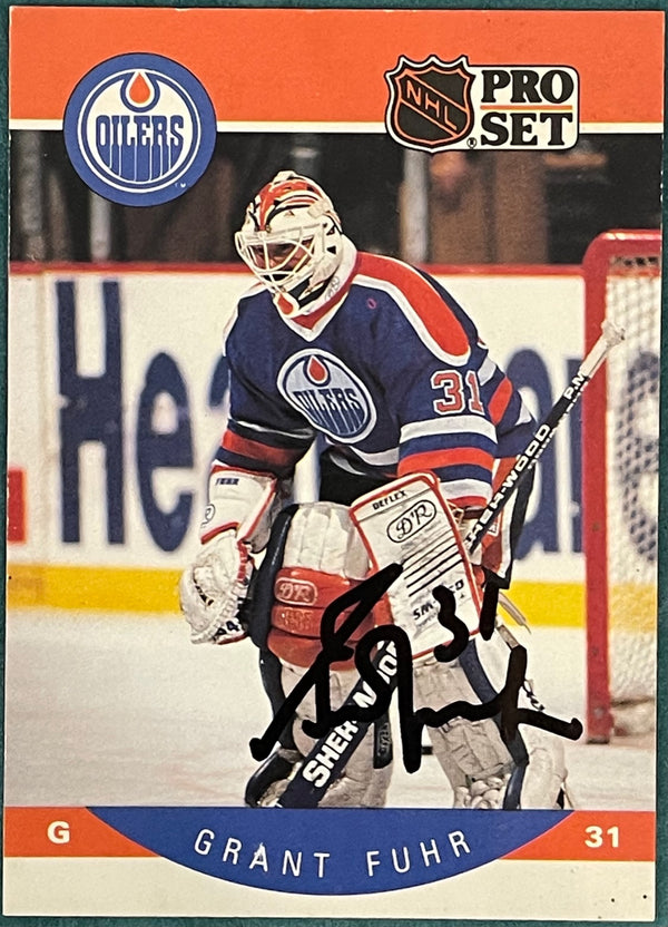 Grant Fuhr Autographed 1990-91 Pro Set Card