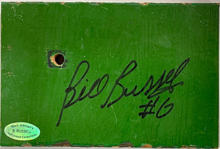 Bill Russell Autographed 6x4 Boston Garden Floor Piece