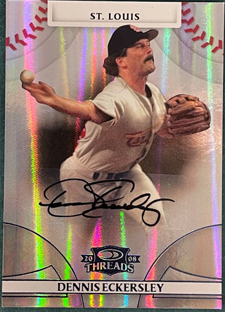 Dennis Eckersley Autographed 2008 Donruss Threads Card 06/25