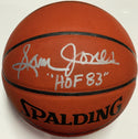 Sam Jones Autographed Spalding Indoor/Outdoor Basketball