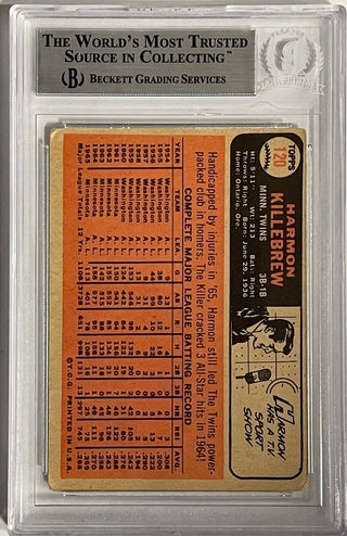 Harmon Killebrew autographed 1966 Topps Card #120 (Beckett)