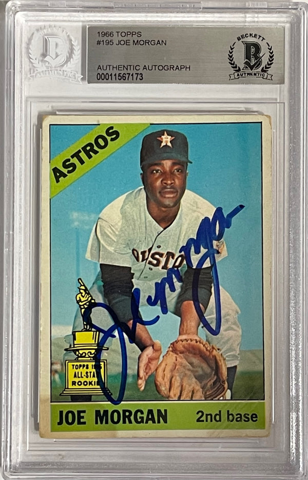 Joe Morgan autographed 1966 Topps Card #195 (Beckett)