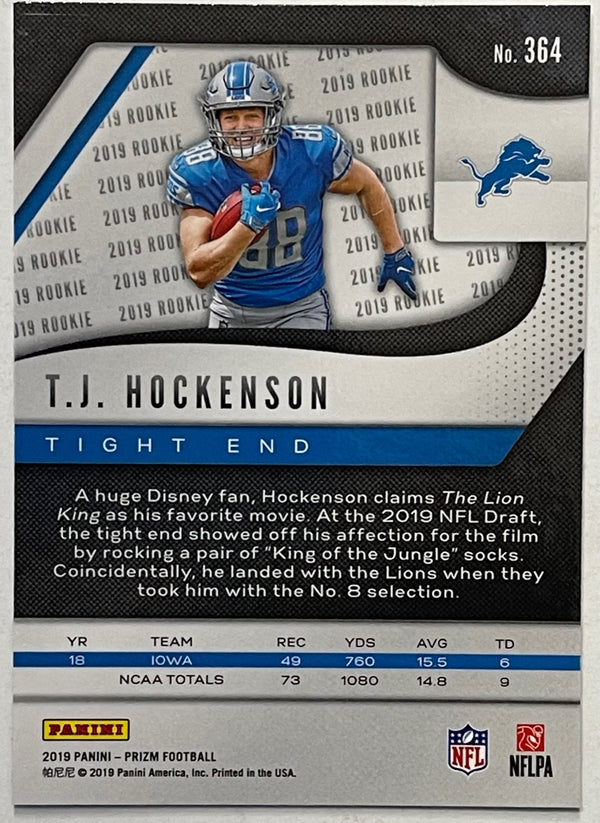 T.J. Hockenson 2019 Panini Prizm Rookie Card