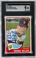 Denny McLain autographed 1965 Topps Rookie Card #236 (SGC)