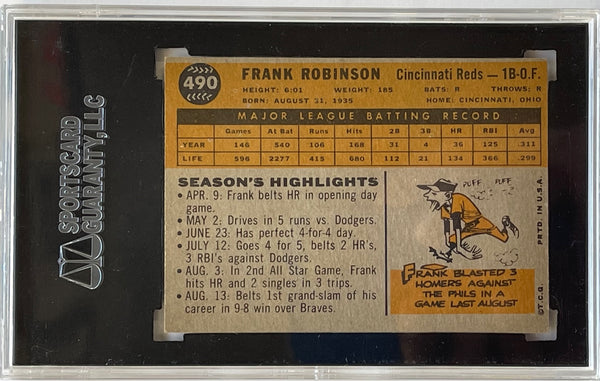 Frank Robinson Autographed 1960 Topps Card #490 (SGC)