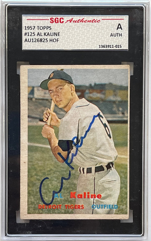 Al Kaline Autographed 1957 Topps Card #125 (SGC)