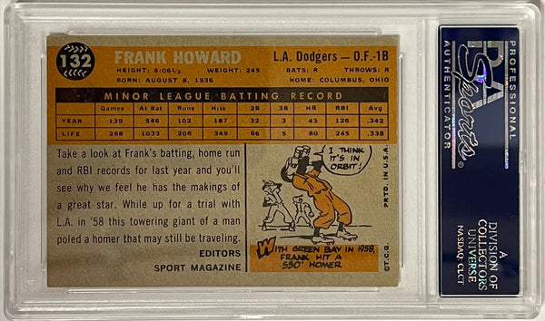 Frank Howard Autographed 1960 Topps Rookie Card #132 (PSA)