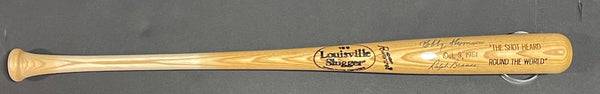 Ralph Branca & Bobby Thomson Autographed Louisville Slugger Bat (Steiner)