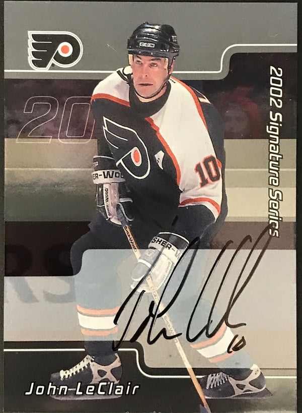 John LeClair Autographed 2002-03 In The Game Signature Series Card