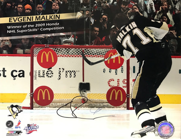 Evgeni Malkin Autographed 2009 All-Star Skills Competition 8x10 Photo