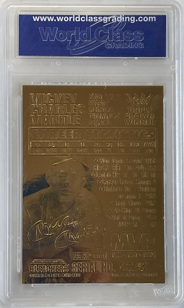 1996 Mickey Mantle 23K Gold Card Graded Gem-Mint 10